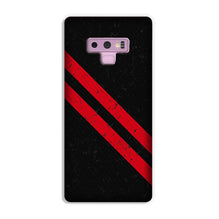 Black Red Pattern Mobile Back Case for Galaxy Note 9  (Design - 373)