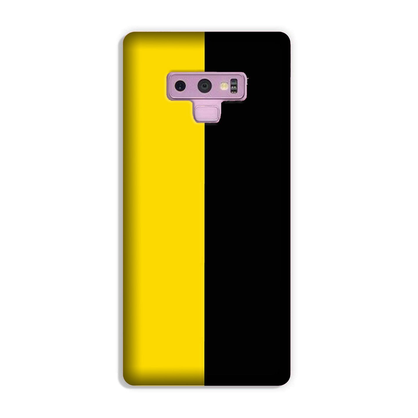 Black Yellow Pattern Mobile Back Case for Galaxy Note 9  (Design - 397)
