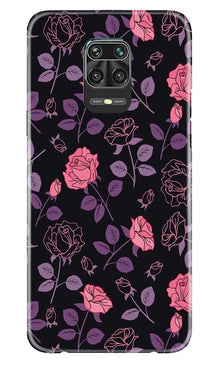 Rose Pattern Mobile Back Case for Xiaomi Redmi Note 9 Pro (Design - 2)