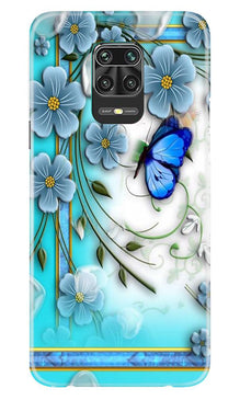 Blue Butterfly Mobile Back Case for Xiaomi Redmi Note 9 Pro Max (Design - 21)