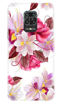 Beautiful flowers Mobile Back Case for Xiaomi Redmi Note 9 Pro (Design - 23)