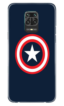Captain America Mobile Back Case for Xiaomi Redmi Note 9 Pro (Design - 42)