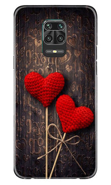 Red Hearts Mobile Back Case for Xiaomi Redmi Note 9 Pro (Design - 80)