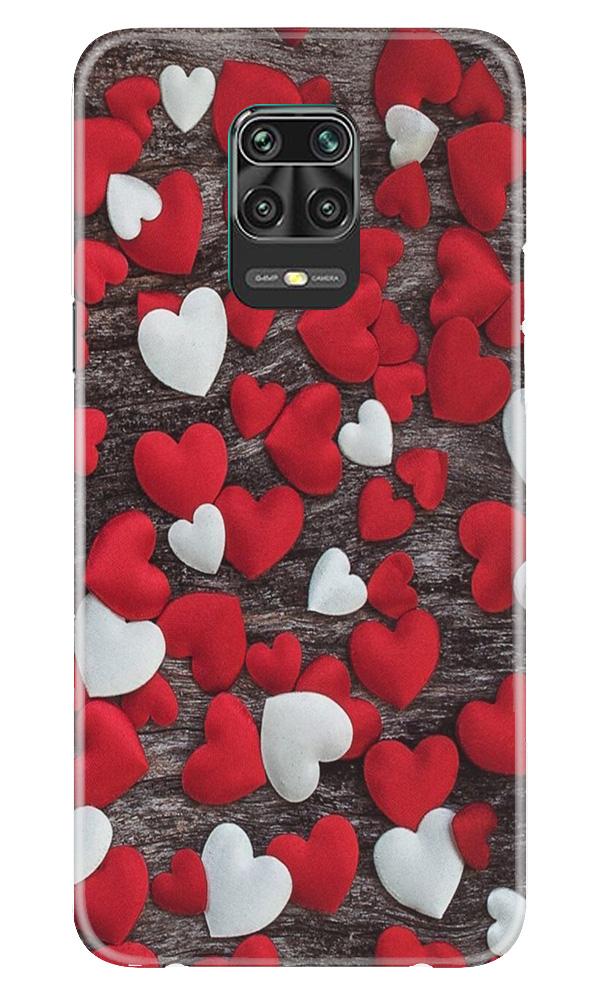 Red White Hearts Case for Xiaomi Redmi Note 9 Pro  (Design - 105)