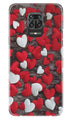 Red White Hearts Case for Xiaomi Redmi Note 9 Pro Max  (Design - 105)
