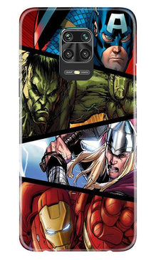 Avengers Superhero Mobile Back Case for Xiaomi Redmi Note 9 Pro  (Design - 124)