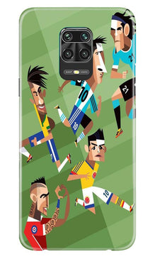 Football Mobile Back Case for Xiaomi Redmi Note 9 Pro  (Design - 166)