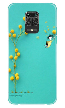 Flowers Girl Mobile Back Case for Xiaomi Redmi Note 9 Pro Max (Design - 216)
