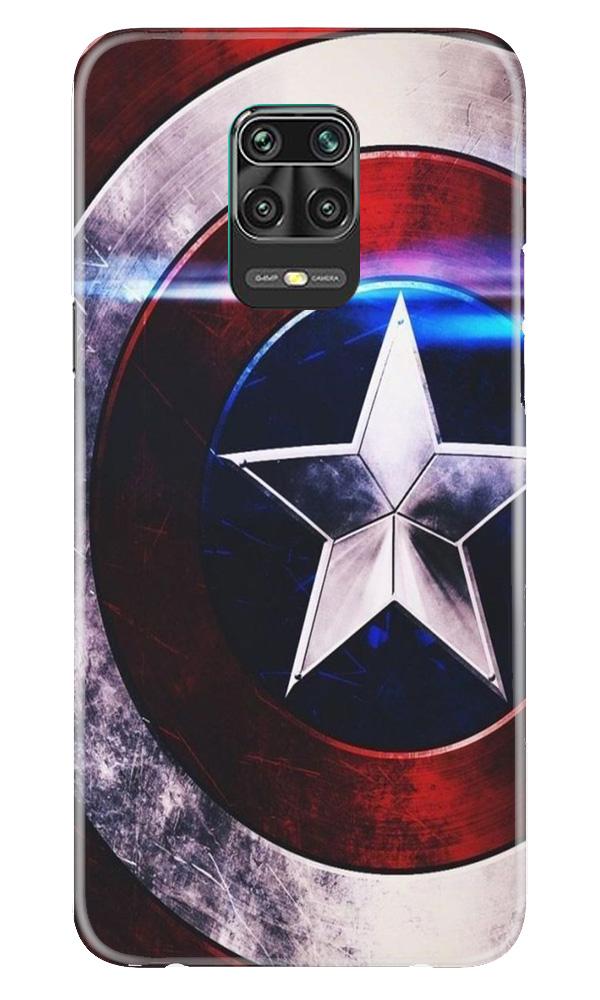 Captain America Shield Case for Xiaomi Redmi Note 9 Pro (Design No. 250)