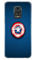 Captain America Shield Case for Xiaomi Redmi Note 9 Pro Max (Design No. 253)