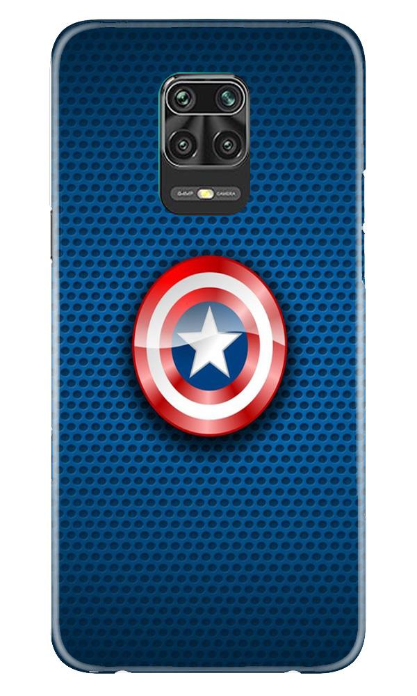 Captain America Shield Case for Xiaomi Redmi Note 9 Pro (Design No. 253)