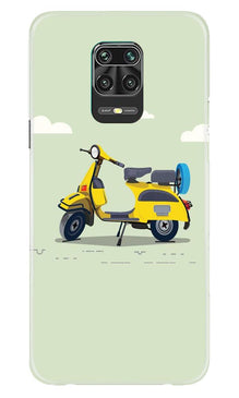 Vintage Scooter Mobile Back Case for Xiaomi Redmi Note 9 Pro (Design - 260)