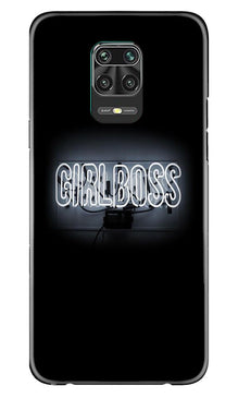 Girl Boss Black Mobile Back Case for Xiaomi Redmi Note 9 Pro Max (Design - 268)