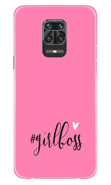 Girl Boss Pink Mobile Back Case for Xiaomi Redmi Note 9 Pro (Design - 269)