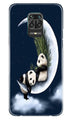 Panda Moon Mobile Back Case for Xiaomi Redmi Note 9 Pro Max (Design - 318)