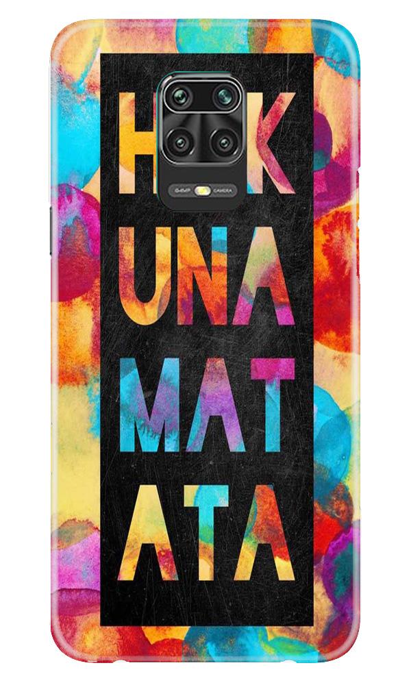 Hakuna Matata Mobile Back Case for Xiaomi Redmi Note 9 Pro Max (Design - 323)