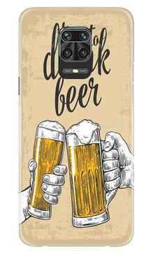 Drink Beer Mobile Back Case for Xiaomi Redmi Note 9 Pro Max (Design - 328)