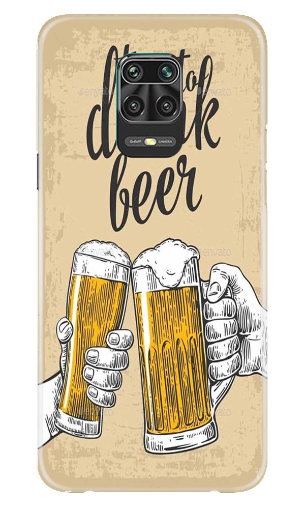 Drink Beer Mobile Back Case for Xiaomi Redmi Note 9 Pro  (Design - 328)