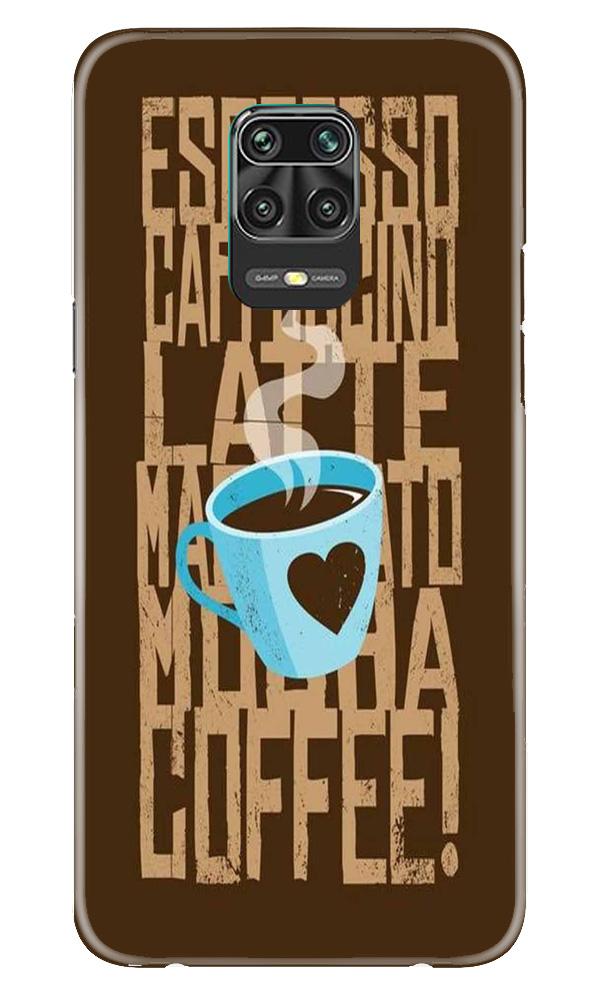 Love Coffee Mobile Back Case for Xiaomi Redmi Note 9 Pro(Design - 351)