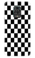 Black White Boxes Mobile Back Case for Xiaomi Redmi Note 9 Pro  (Design - 372)