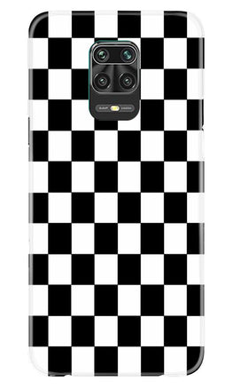 Black White Boxes Mobile Back Case for Xiaomi Redmi Note 9 Pro(Design - 372)
