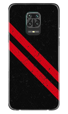 Black Red Pattern Mobile Back Case for Xiaomi Redmi Note 9 Pro Max (Design - 373)