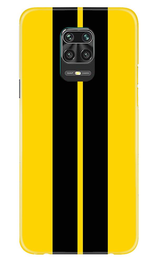 Black Yellow Pattern Mobile Back Case for Xiaomi Redmi Note 9 Pro  (Design - 377)