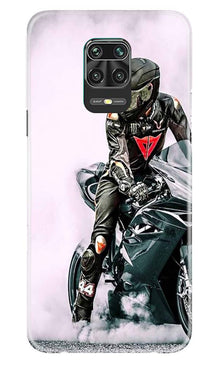 Biker Mobile Back Case for Xiaomi Redmi Note 9 Pro  (Design - 383)