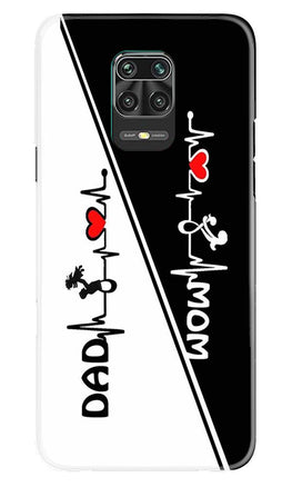Love Mom Dad Mobile Back Case for Xiaomi Redmi Note 9 Pro Max (Design - 385)