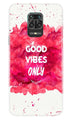 Good Vibes Only Mobile Back Case for Xiaomi Redmi Note 9 Pro Max (Design - 393)