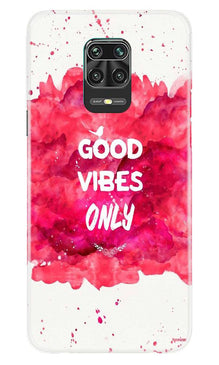 Good Vibes Only Mobile Back Case for Xiaomi Redmi Note 9 Pro Max (Design - 393)