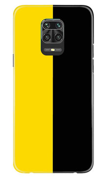 Black Yellow Pattern Mobile Back Case for Xiaomi Redmi Note 9 Pro  (Design - 397)