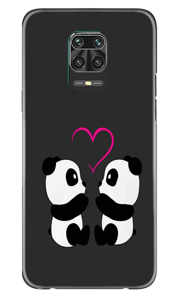 Panda Love Mobile Back Case for Xiaomi Redmi Note 9 Pro Max (Design - 398)