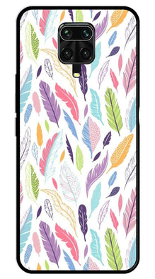 Colorful Feathers Metal Mobile Case for Redmi Note 9 Pro Max
