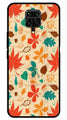 Leafs Design Metal Mobile Case for Redmi Note 9s   (Design No -14)