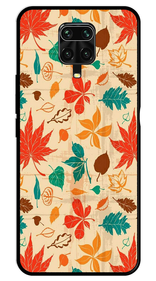 Leafs Design Metal Mobile Case for Redmi Note 9s   (Design No -14)