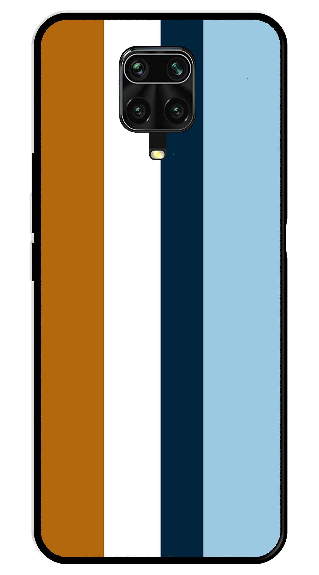 MultiColor Pattern Metal Mobile Case for Redmi Note 9s   (Design No -17)