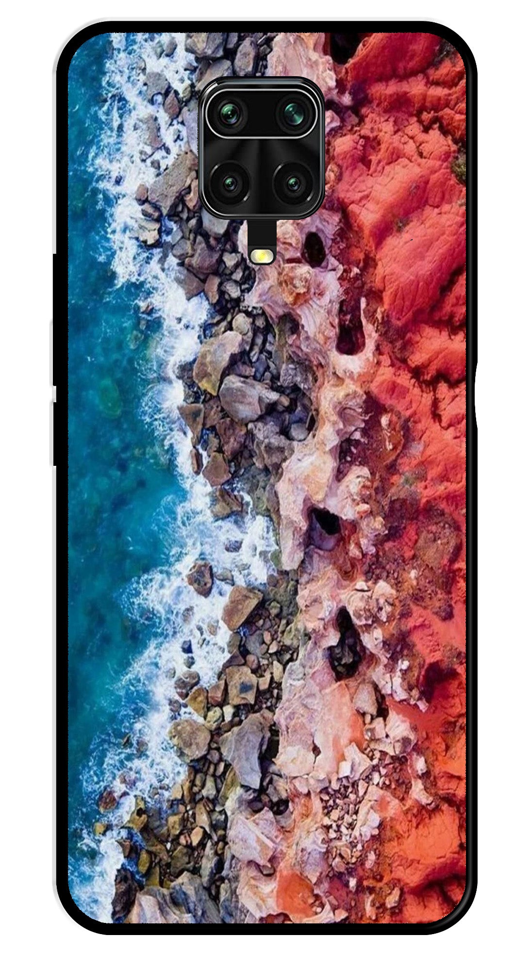 Sea Shore Metal Mobile Case for Redmi Note 9s   (Design No -18)