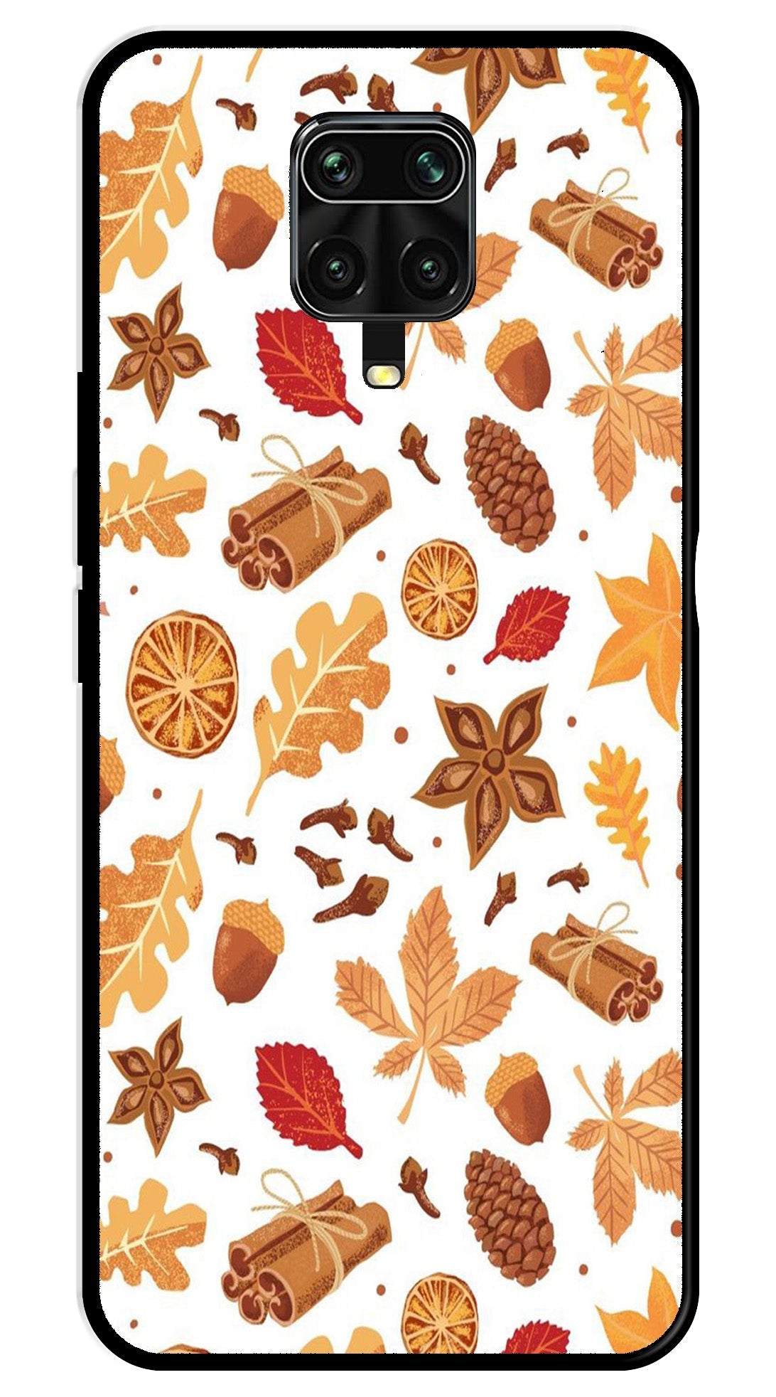 Autumn Leaf Metal Mobile Case for Redmi Note 9s   (Design No -19)