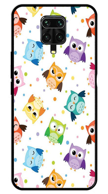 Owls Pattern Metal Mobile Case for Redmi Note 9s