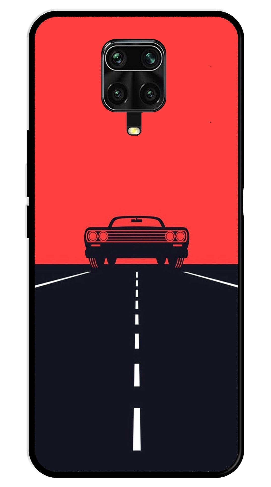 Car Lover Metal Mobile Case for Redmi Note 9s   (Design No -21)