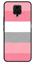 Pink Pattern Metal Mobile Case for Redmi Note 9 Pro Plus   (Design No -23)