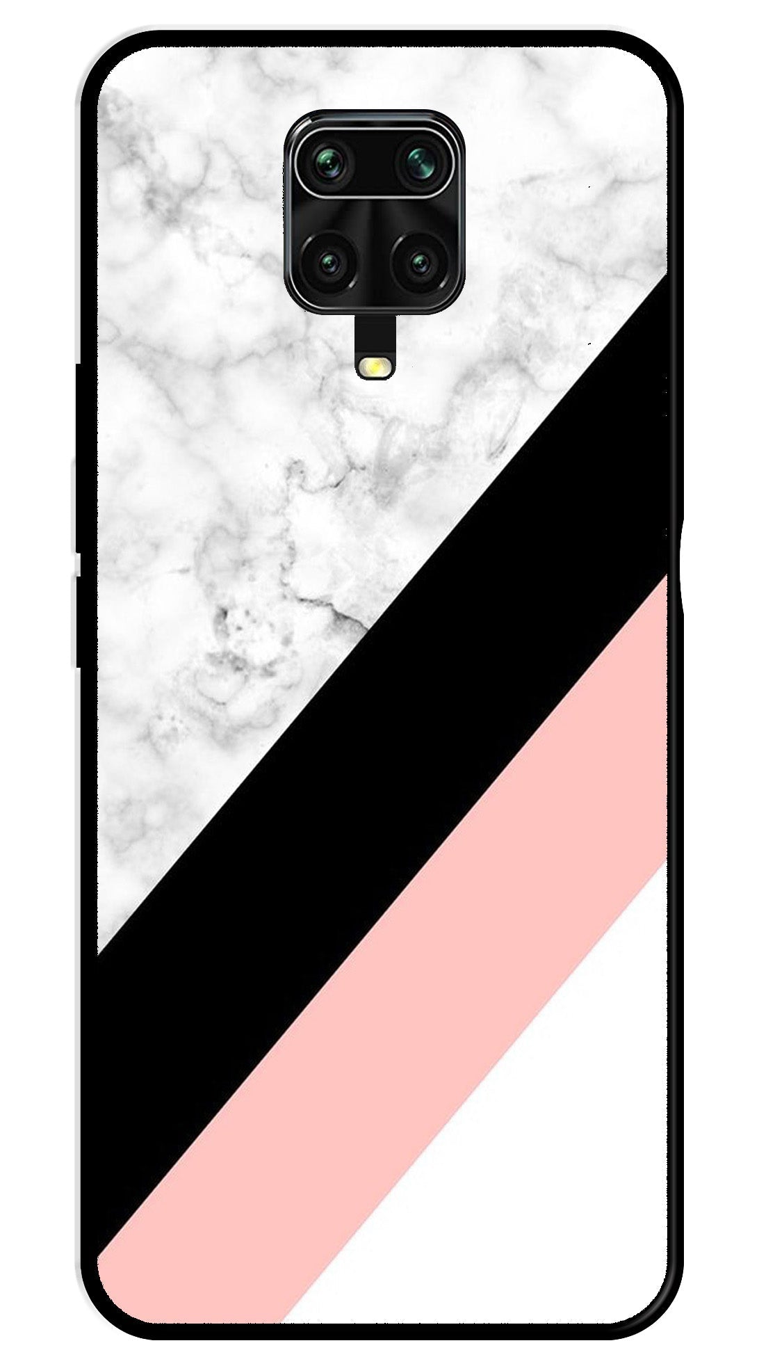 Marble Design Metal Mobile Case for Redmi Note 9s   (Design No -24)