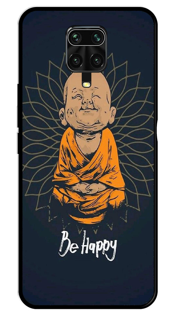 Be Happy Metal Mobile Case for Redmi Note 9s   (Design No -27)
