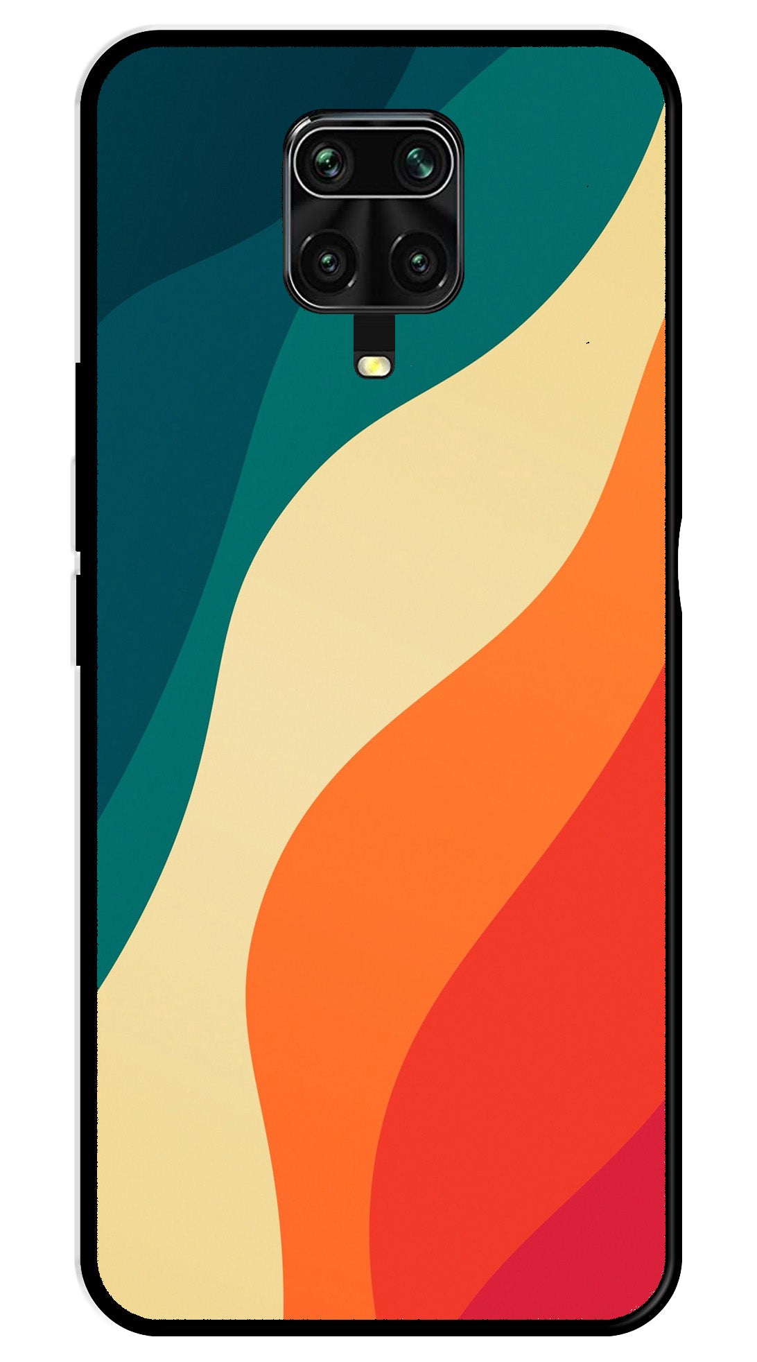 Muted Rainbow Metal Mobile Case for Redmi Note 9s   (Design No -39)