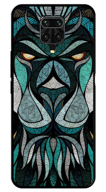 Lion Pattern Metal Mobile Case for Redmi Note 9s