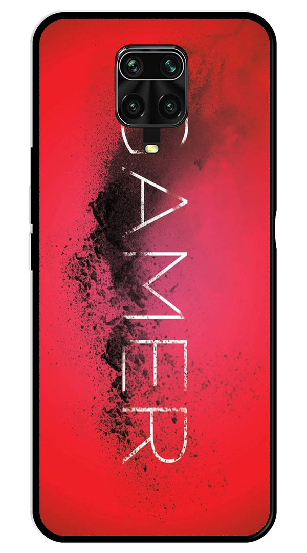 Gamer Pattern Metal Mobile Case for Redmi Note 9s   (Design No -41)