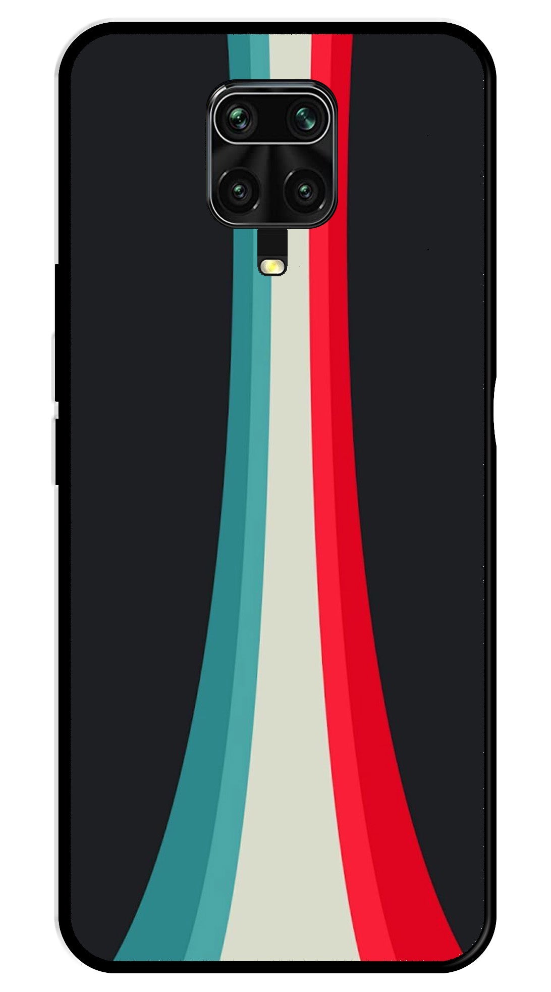Modern Art Colorful Metal Mobile Case for Redmi Note 9 Pro   (Design No -48)