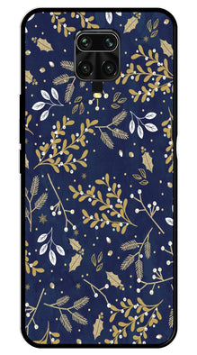 Floral Pattern  Metal Mobile Case for Redmi Note 9s