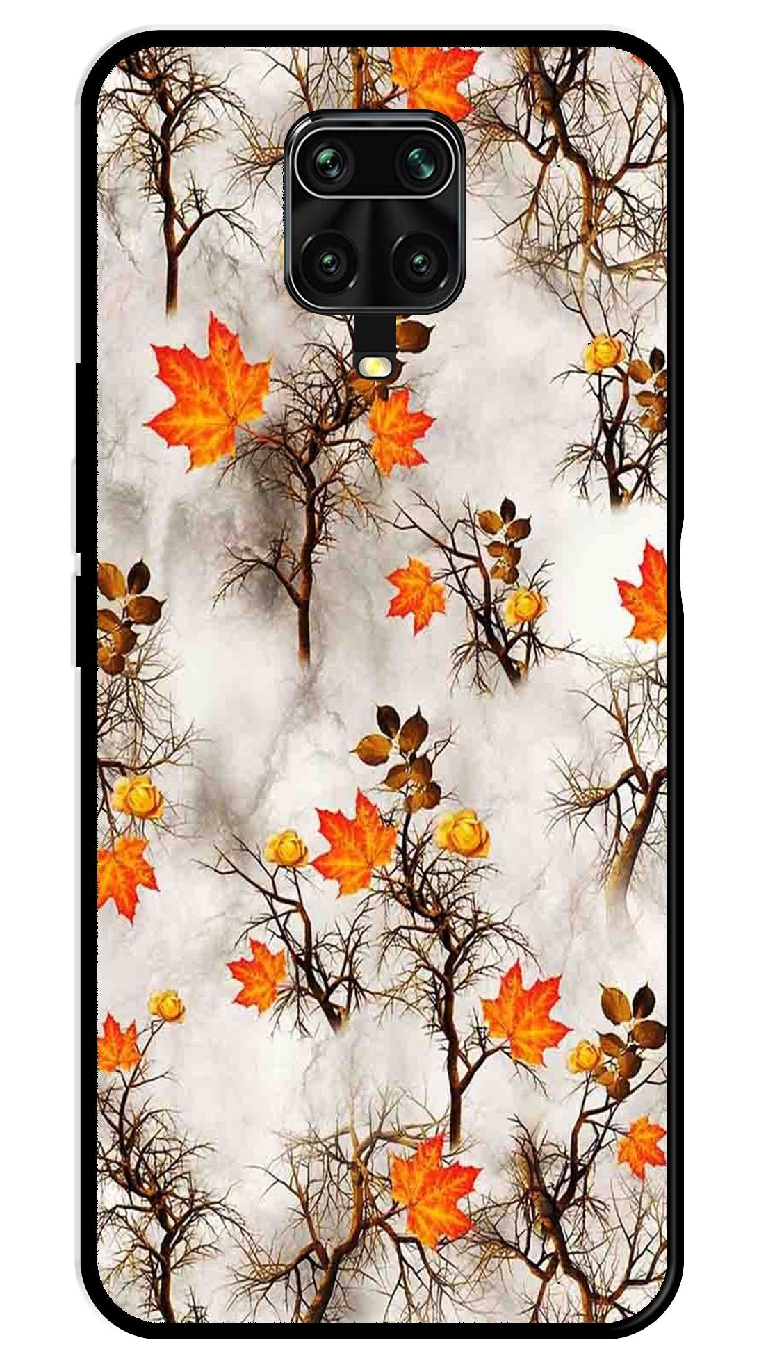 Autumn leaves Metal Mobile Case for Redmi Note 9s   (Design No -55)